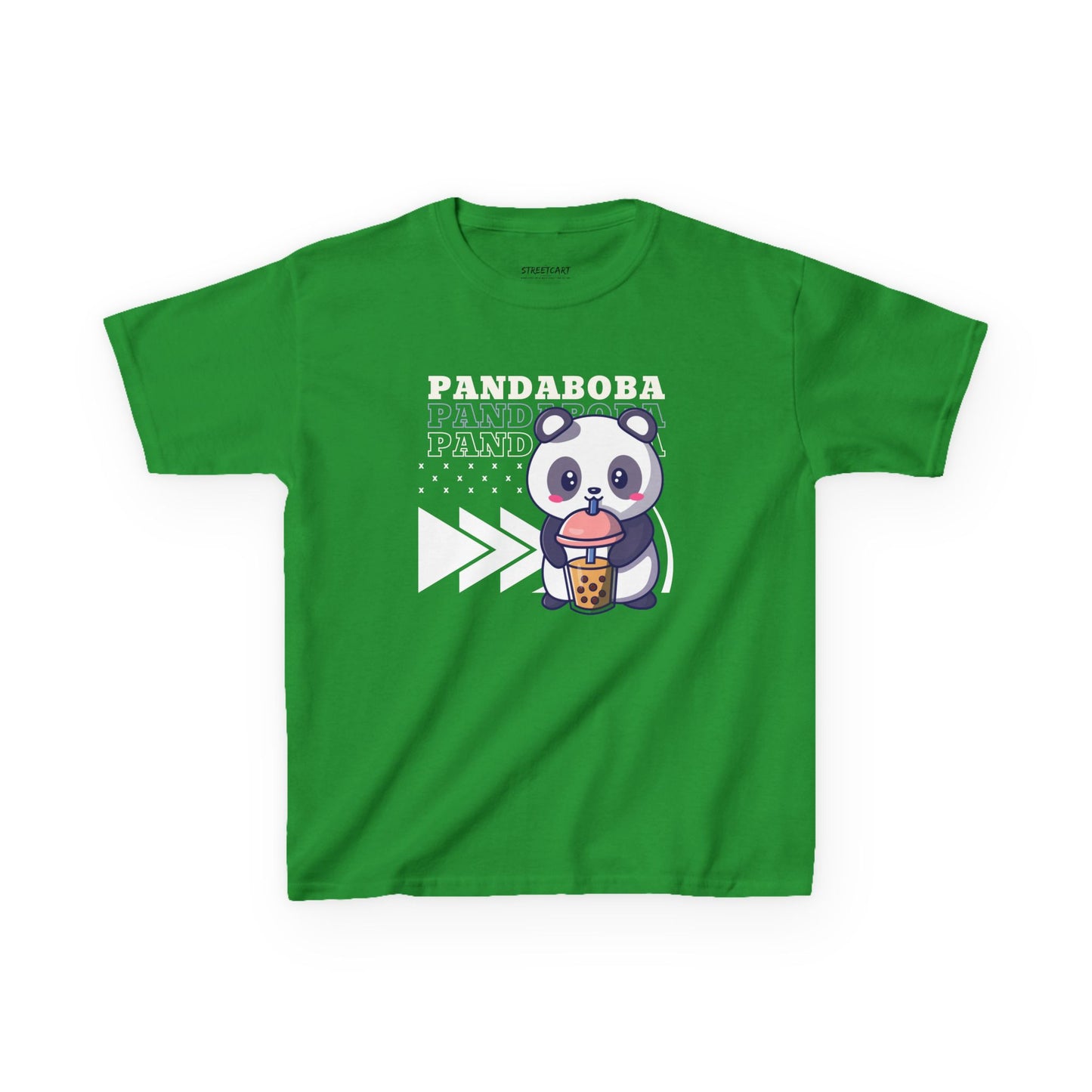 PandaBoba T-Shirt - Cute Panda Drinking Boba Tea Graphic Tee | Unisex Comfort Fit Boba Lover Shirt for Kids | Kawaii Family Matching Tee