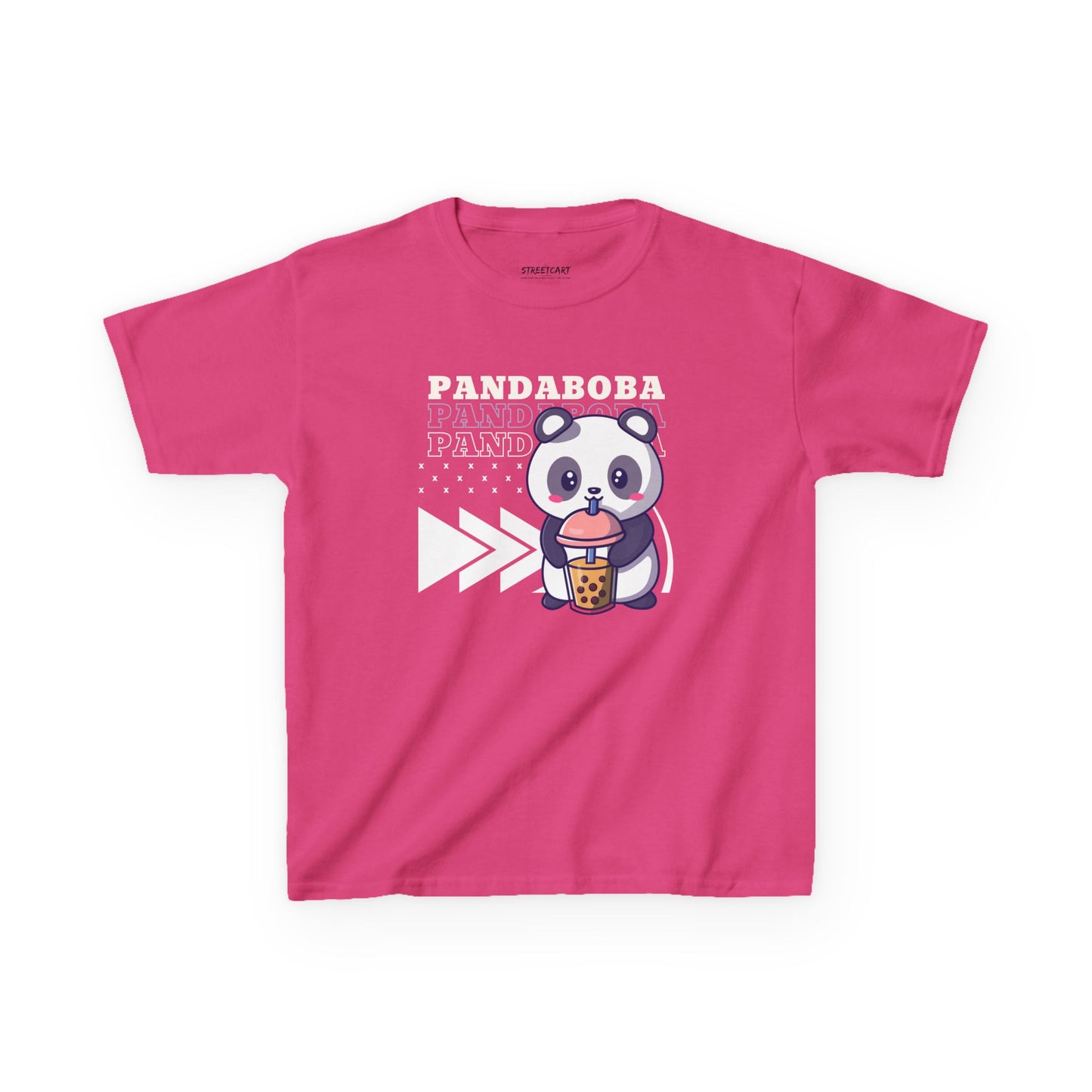 PandaBoba T-Shirt - Cute Panda Drinking Boba Tea Graphic Tee | Unisex Comfort Fit Boba Lover Shirt for Kids | Kawaii Family Matching Tee