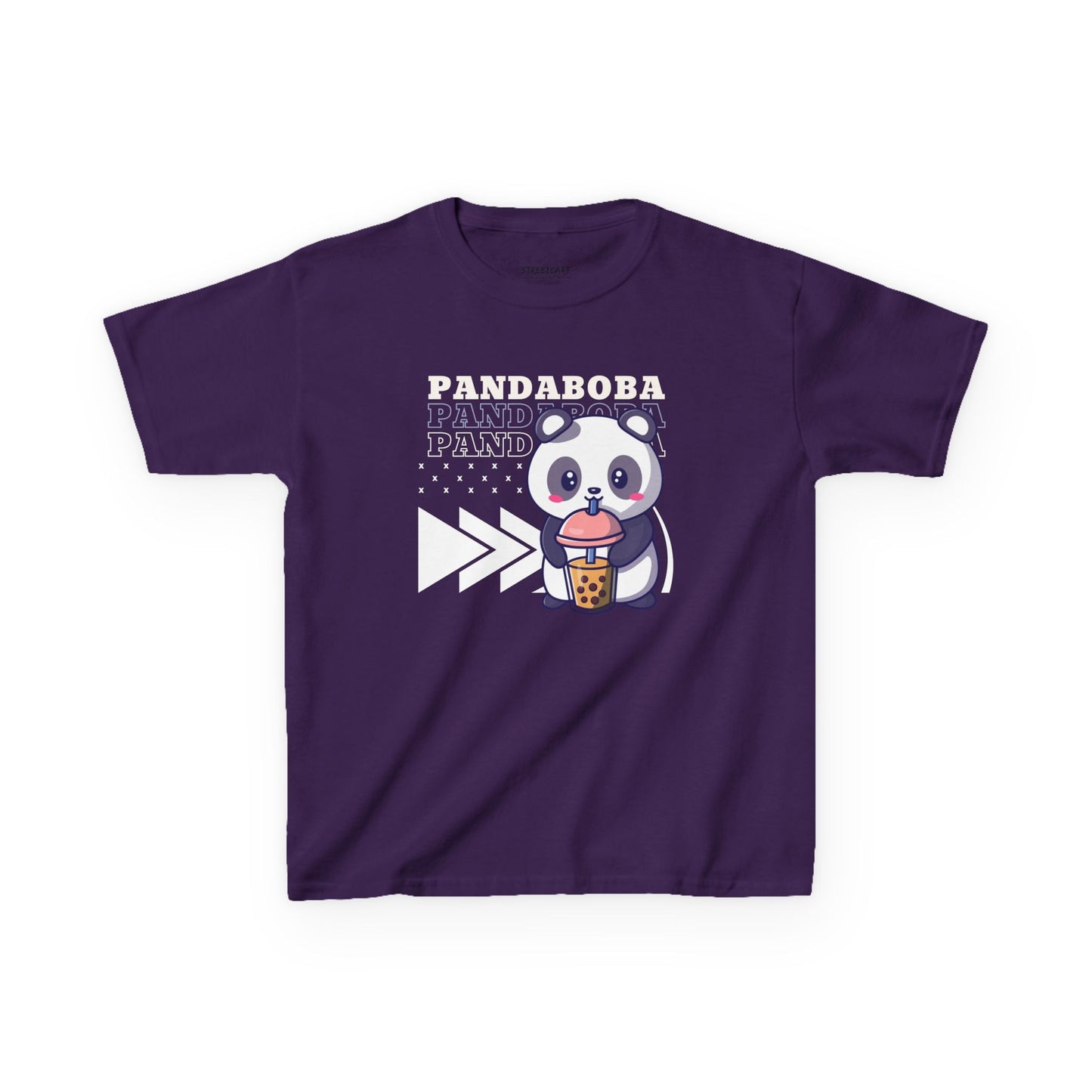 PandaBoba T-Shirt - Cute Panda Drinking Boba Tea Graphic Tee | Unisex Comfort Fit Boba Lover Shirt for Kids | Kawaii Family Matching Tee