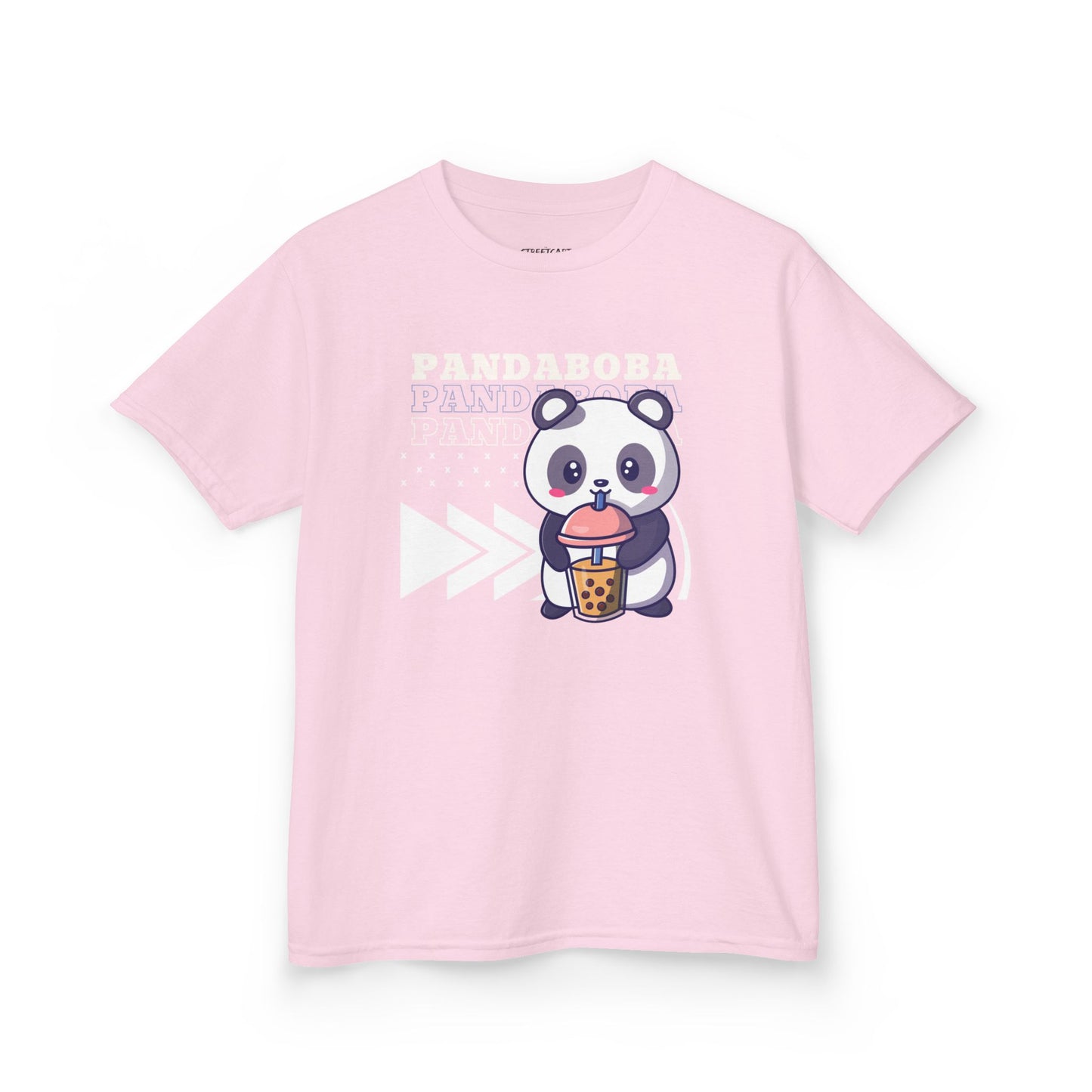 PandaBoba T-Shirt - Cute Panda Drinking Boba Tea Graphic Tee | Unisex Comfort Fit Boba Lover Shirt for Kids | Kawaii Family Matching Tee