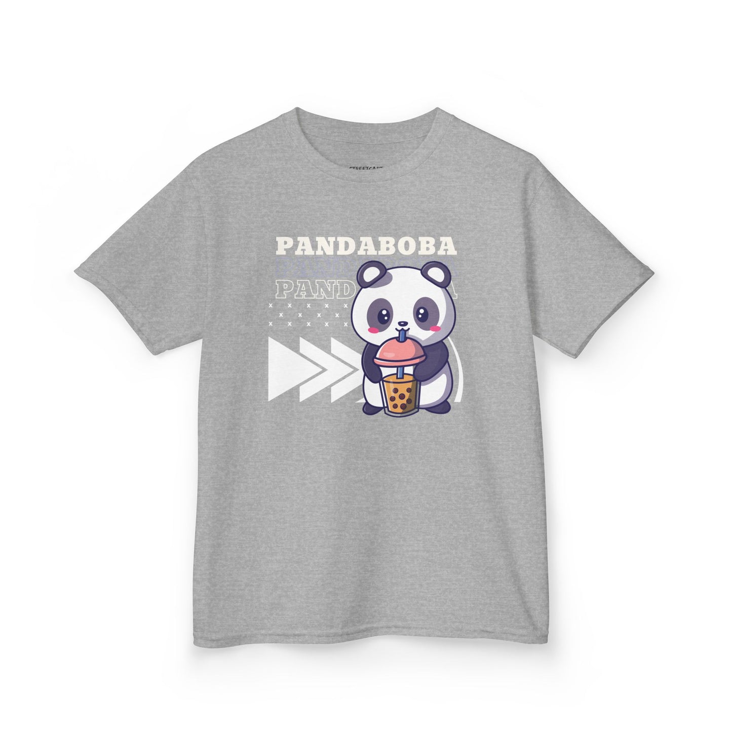 PandaBoba T-Shirt - Cute Panda Drinking Boba Tea Graphic Tee | Unisex Comfort Fit Boba Lover Shirt for Kids | Kawaii Family Matching Tee