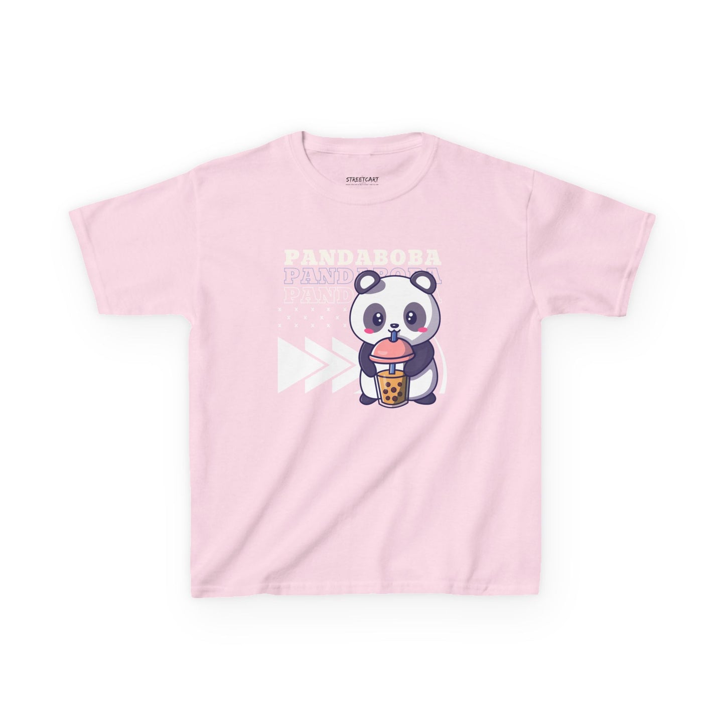 PandaBoba T-Shirt - Cute Panda Drinking Boba Tea Graphic Tee | Unisex Comfort Fit Boba Lover Shirt for Kids | Kawaii Family Matching Tee