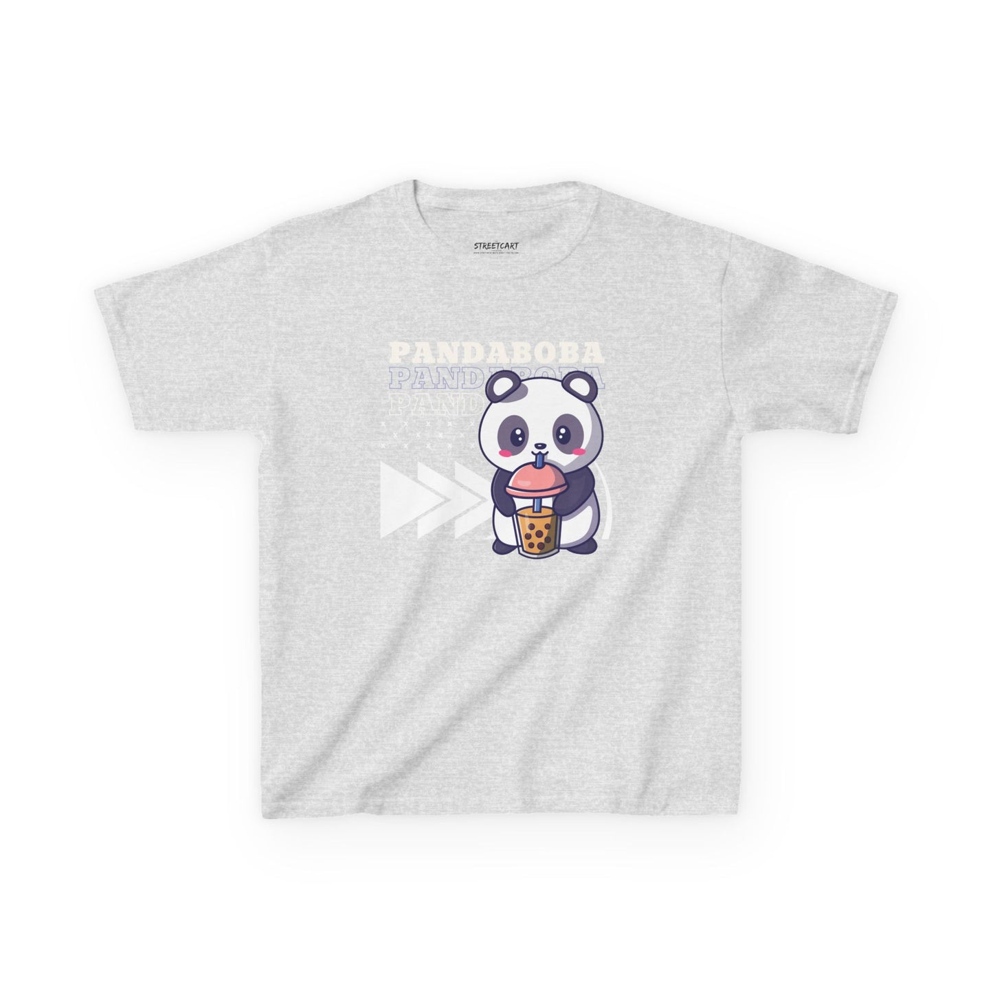 PandaBoba T-Shirt - Cute Panda Drinking Boba Tea Graphic Tee | Unisex Comfort Fit Boba Lover Shirt for Kids | Kawaii Family Matching Tee