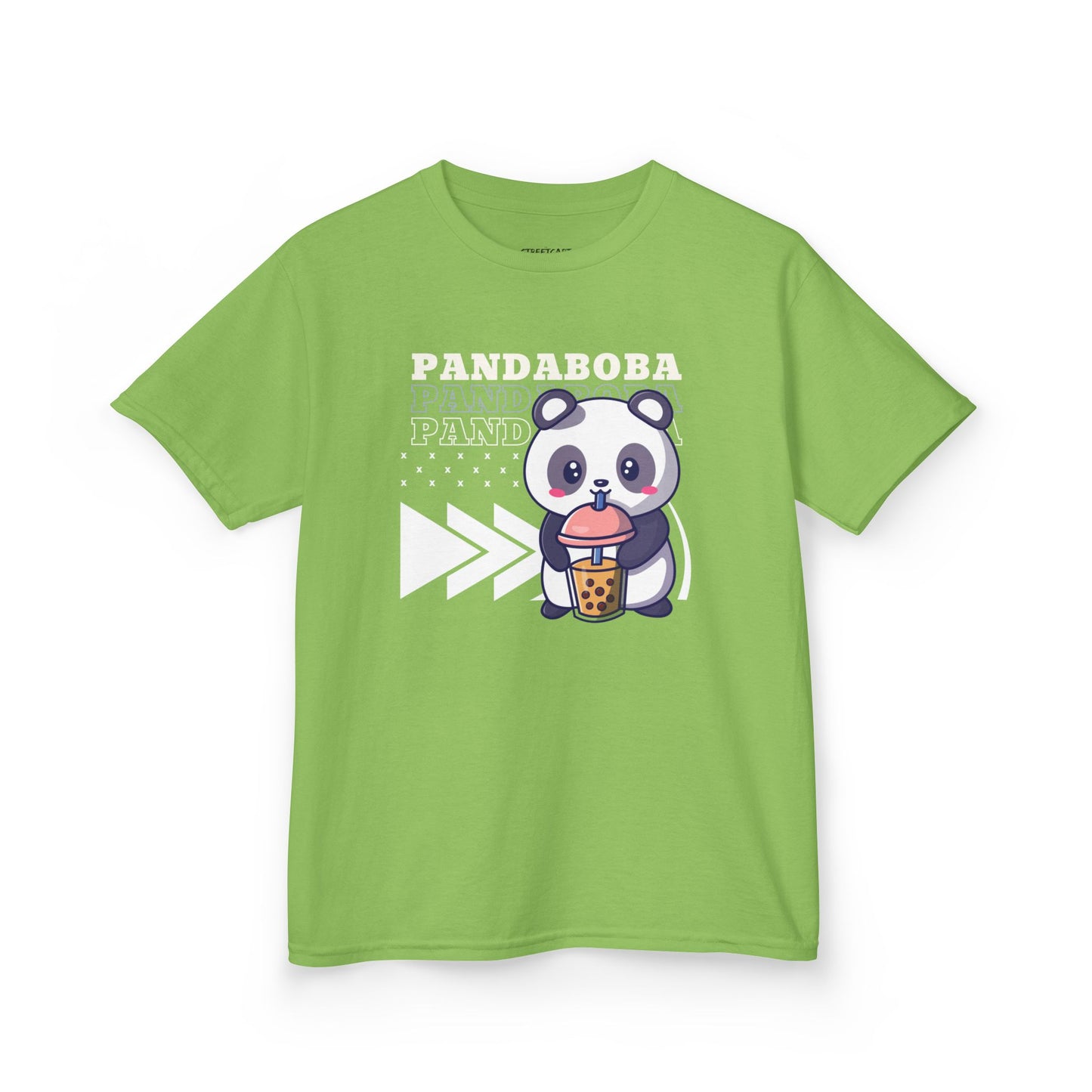 PandaBoba T-Shirt - Cute Panda Drinking Boba Tea Graphic Tee | Unisex Comfort Fit Boba Lover Shirt for Kids | Kawaii Family Matching Tee