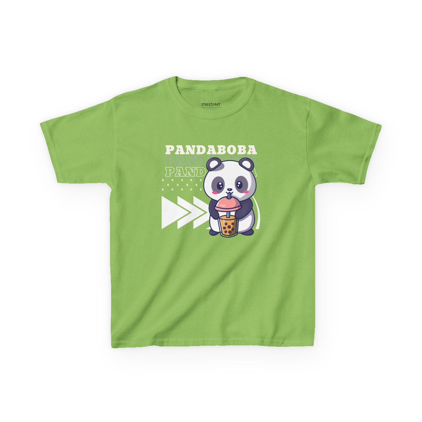 PandaBoba T-Shirt - Cute Panda Drinking Boba Tea Graphic Tee | Unisex Comfort Fit Boba Lover Shirt for Kids | Kawaii Family Matching Tee