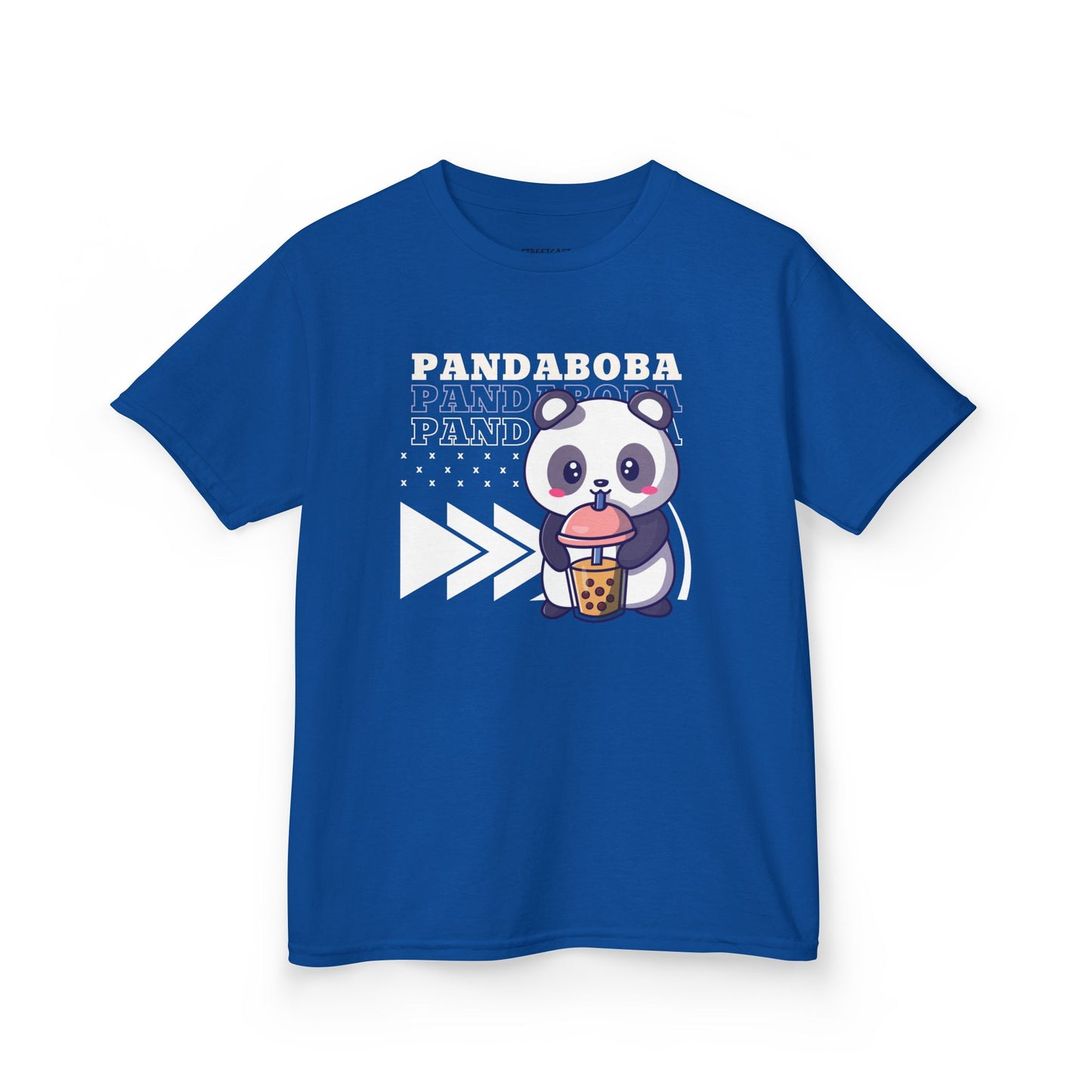 PandaBoba T-Shirt - Cute Panda Drinking Boba Tea Graphic Tee | Unisex Comfort Fit Boba Lover Shirt for Kids | Kawaii Family Matching Tee