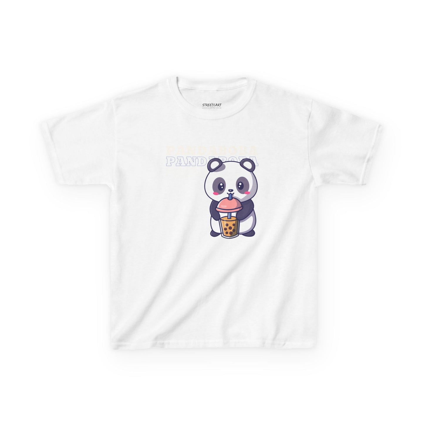PandaBoba T-Shirt - Cute Panda Drinking Boba Tea Graphic Tee | Unisex Comfort Fit Boba Lover Shirt for Kids | Kawaii Family Matching Tee