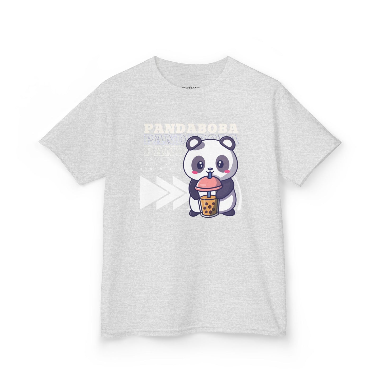 PandaBoba T-Shirt - Cute Panda Drinking Boba Tea Graphic Tee | Unisex Comfort Fit Boba Lover Shirt for Kids | Kawaii Family Matching Tee