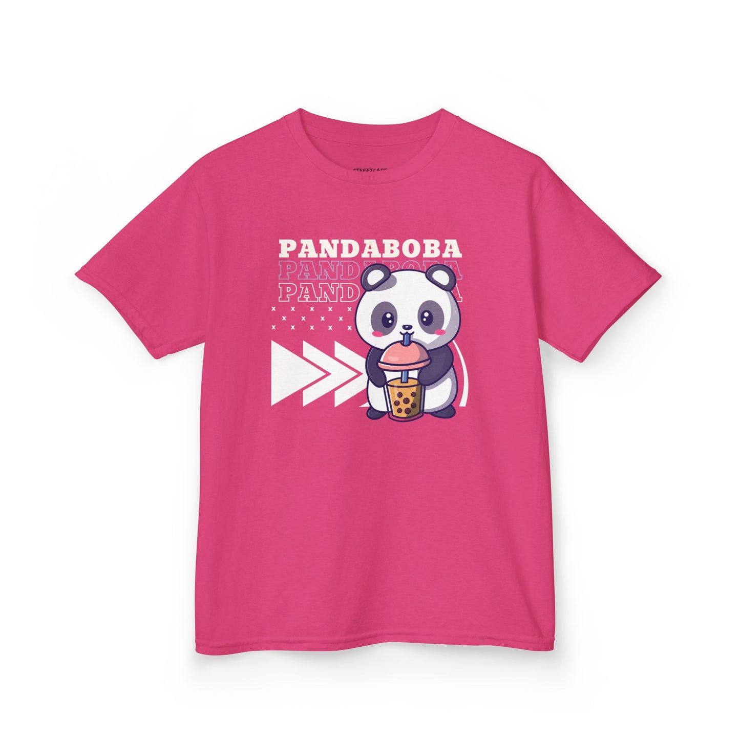PandaBoba T-Shirt - Cute Panda Drinking Boba Tea Graphic Tee | Unisex Comfort Fit Boba Lover Shirt for Kids | Kawaii Family Matching Tee