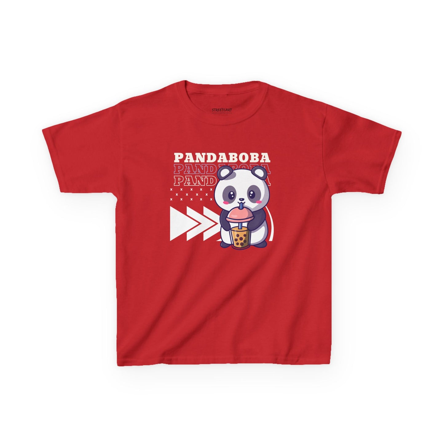 PandaBoba T-Shirt - Cute Panda Drinking Boba Tea Graphic Tee | Unisex Comfort Fit Boba Lover Shirt for Kids | Kawaii Family Matching Tee