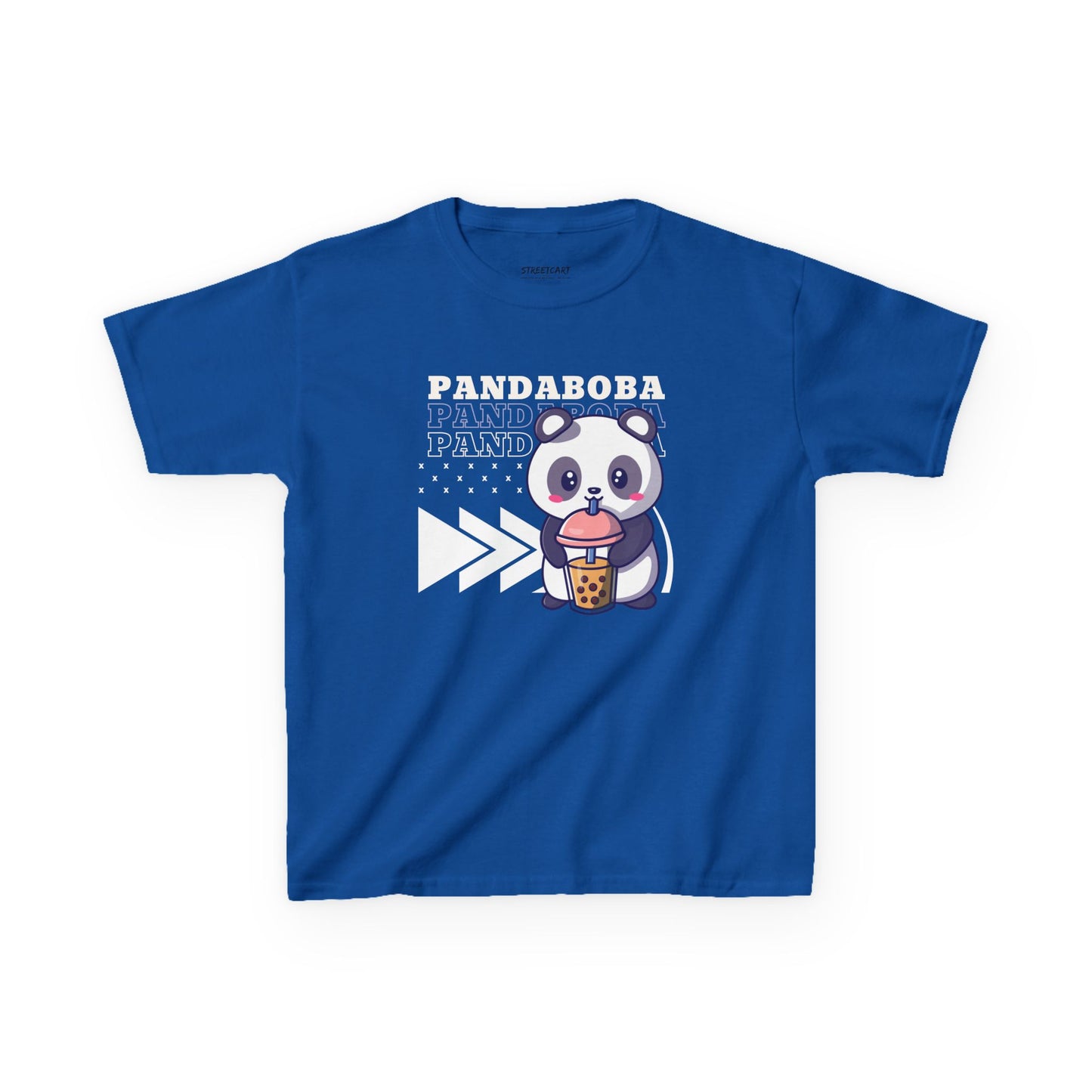PandaBoba T-Shirt - Cute Panda Drinking Boba Tea Graphic Tee | Unisex Comfort Fit Boba Lover Shirt for Kids | Kawaii Family Matching Tee