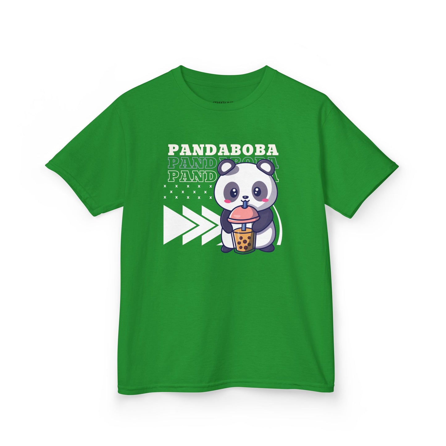 PandaBoba T-Shirt - Cute Panda Drinking Boba Tea Graphic Tee | Unisex Comfort Fit Boba Lover Shirt for Kids | Kawaii Family Matching Tee
