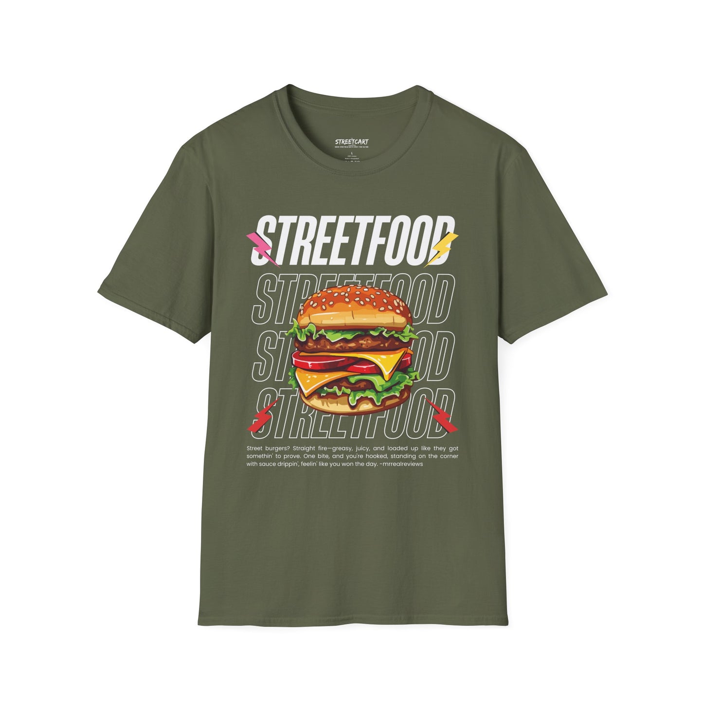 The Grilled BBQ Stacked Burger Streetfood Tee | The Streetfood Collection