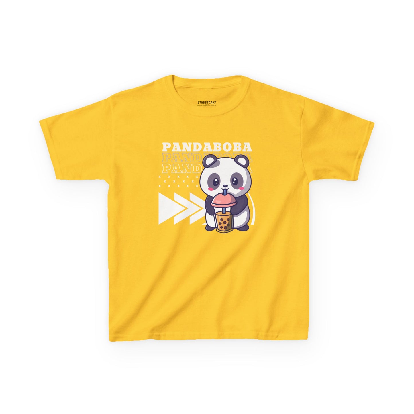 PandaBoba T-Shirt - Cute Panda Drinking Boba Tea Graphic Tee | Unisex Comfort Fit Boba Lover Shirt for Kids | Kawaii Family Matching Tee