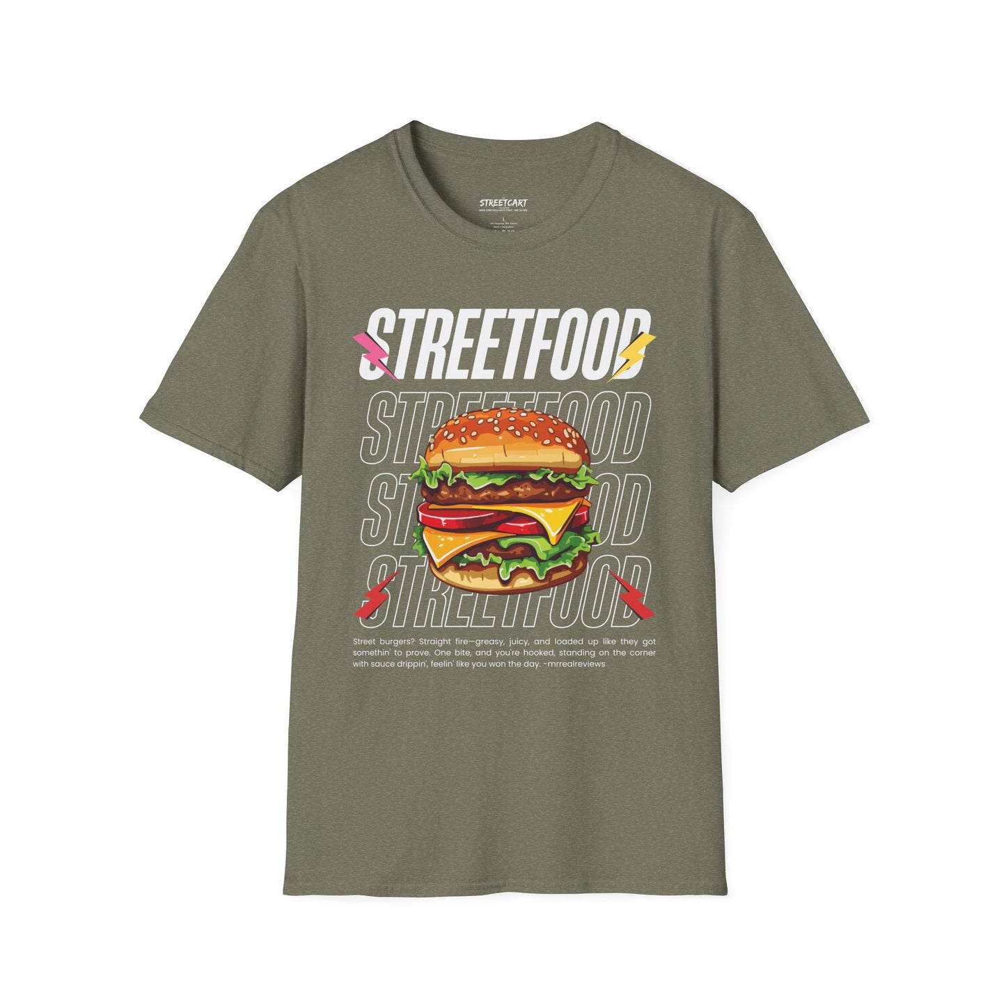 The Grilled BBQ Stacked Burger Streetfood Tee | The Streetfood Collection