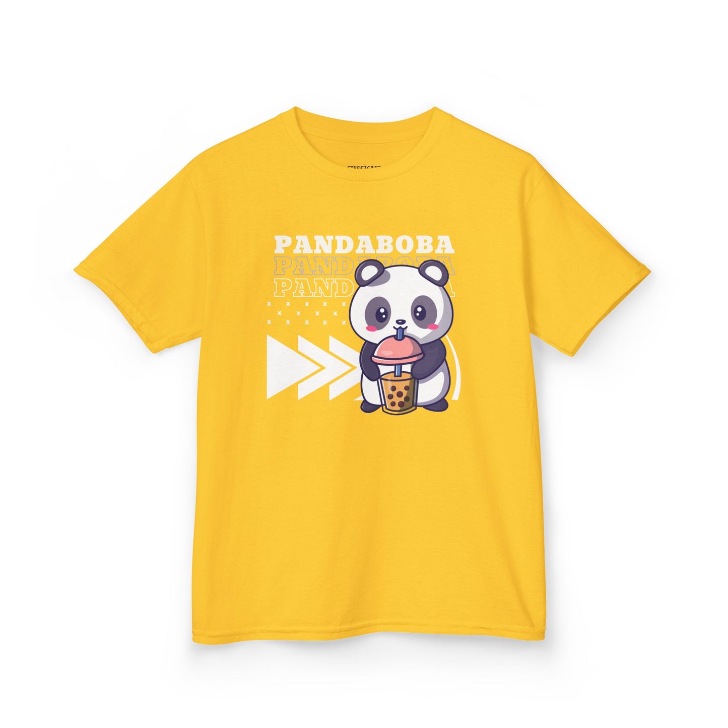 PandaBoba T-Shirt - Cute Panda Drinking Boba Tea Graphic Tee | Unisex Comfort Fit Boba Lover Shirt for Kids | Kawaii Family Matching Tee