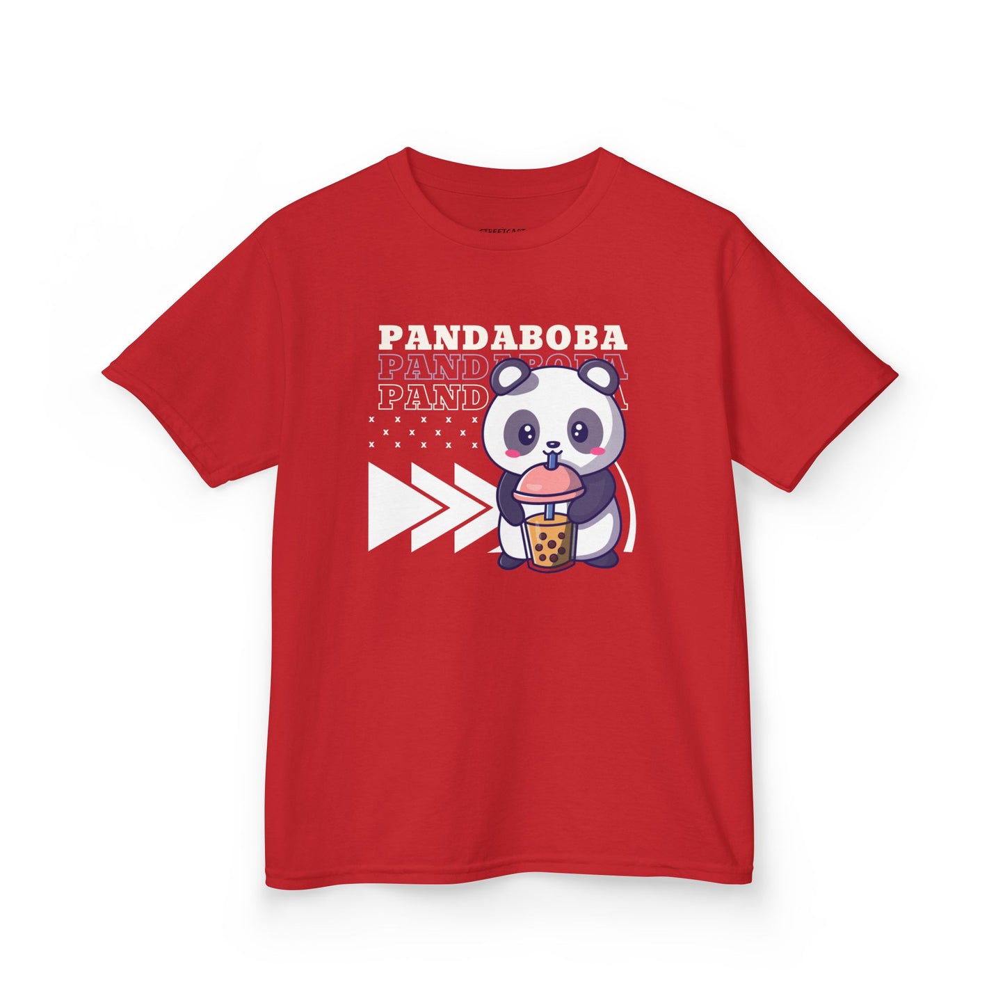 PandaBoba T-Shirt - Cute Panda Drinking Boba Tea Graphic Tee | Unisex Comfort Fit Boba Lover Shirt for Kids | Kawaii Family Matching Tee