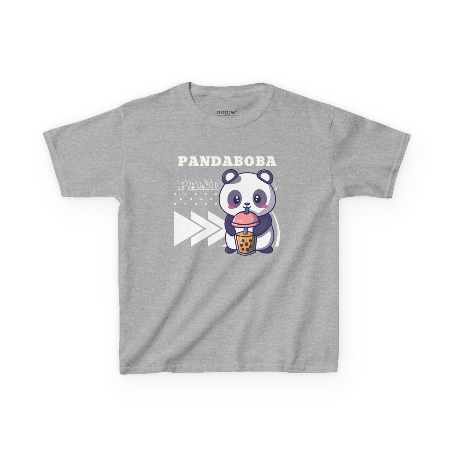 PandaBoba T-Shirt - Cute Panda Drinking Boba Tea Graphic Tee | Unisex Comfort Fit Boba Lover Shirt for Kids | Kawaii Family Matching Tee